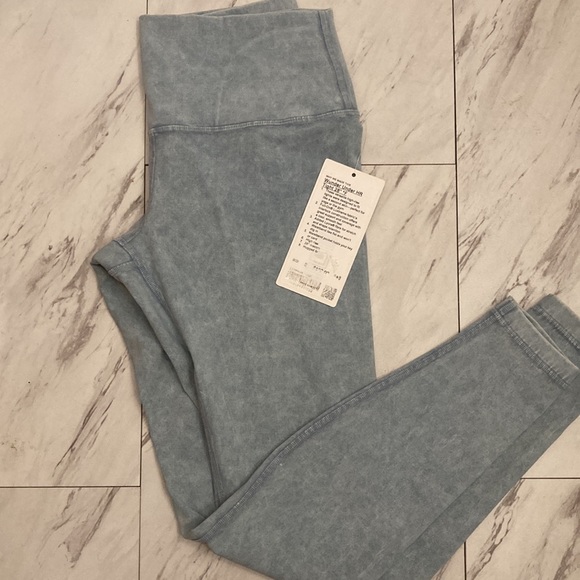 Lululemon Leggings Wunder Under High-Rise Tight Snow Washed Chambray - Picture 1 of 6
